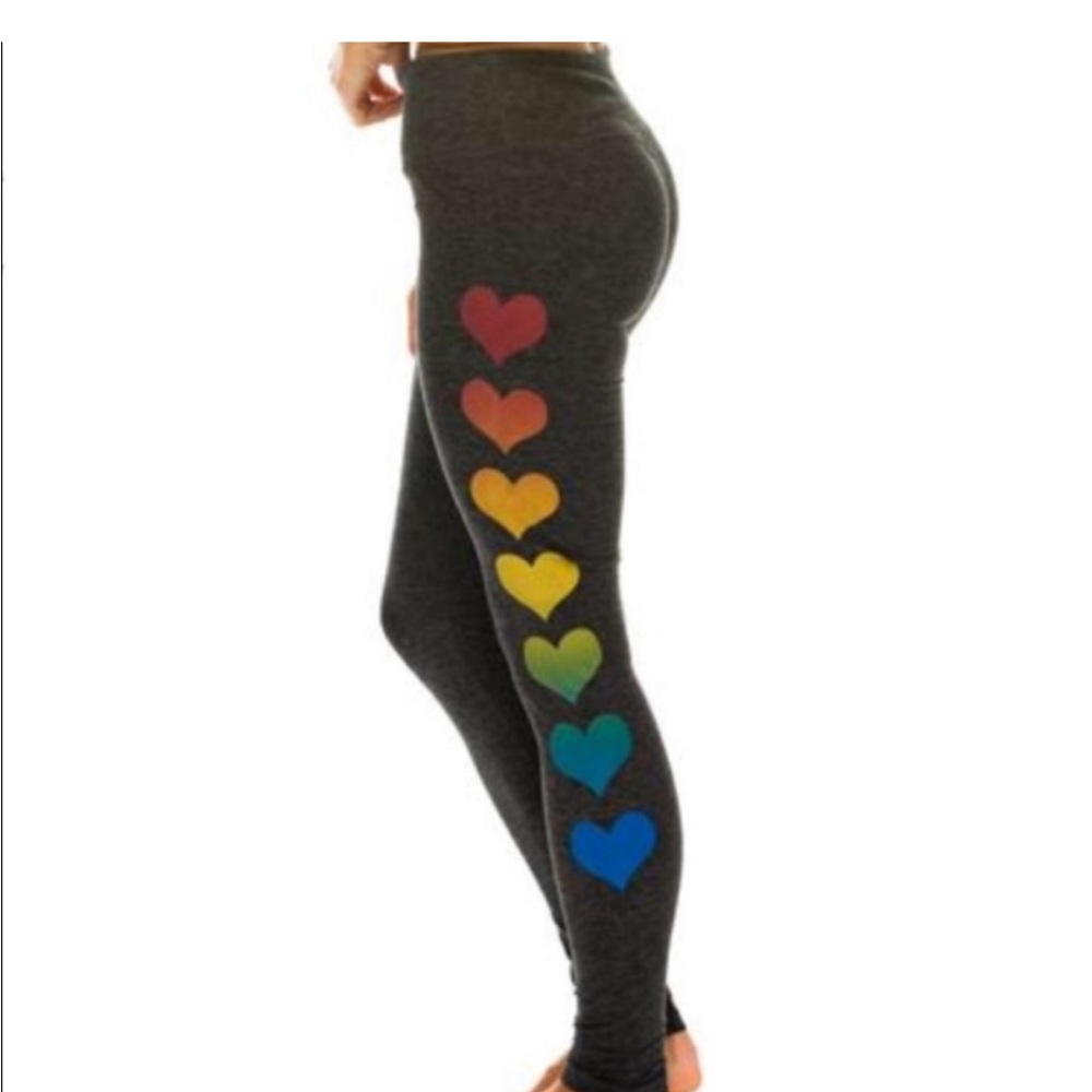 Aviator Nation Heart Fade leggings (L)